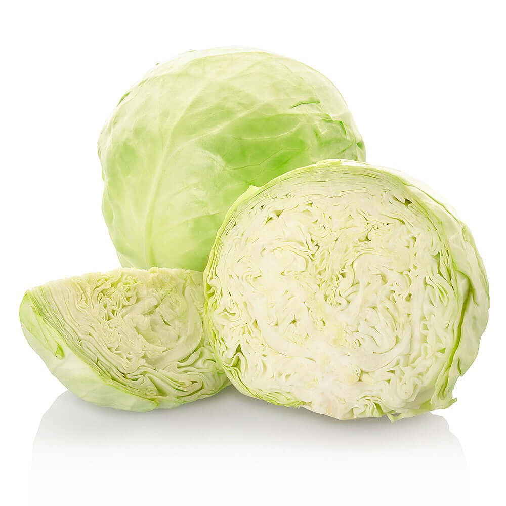 Green cabbage head